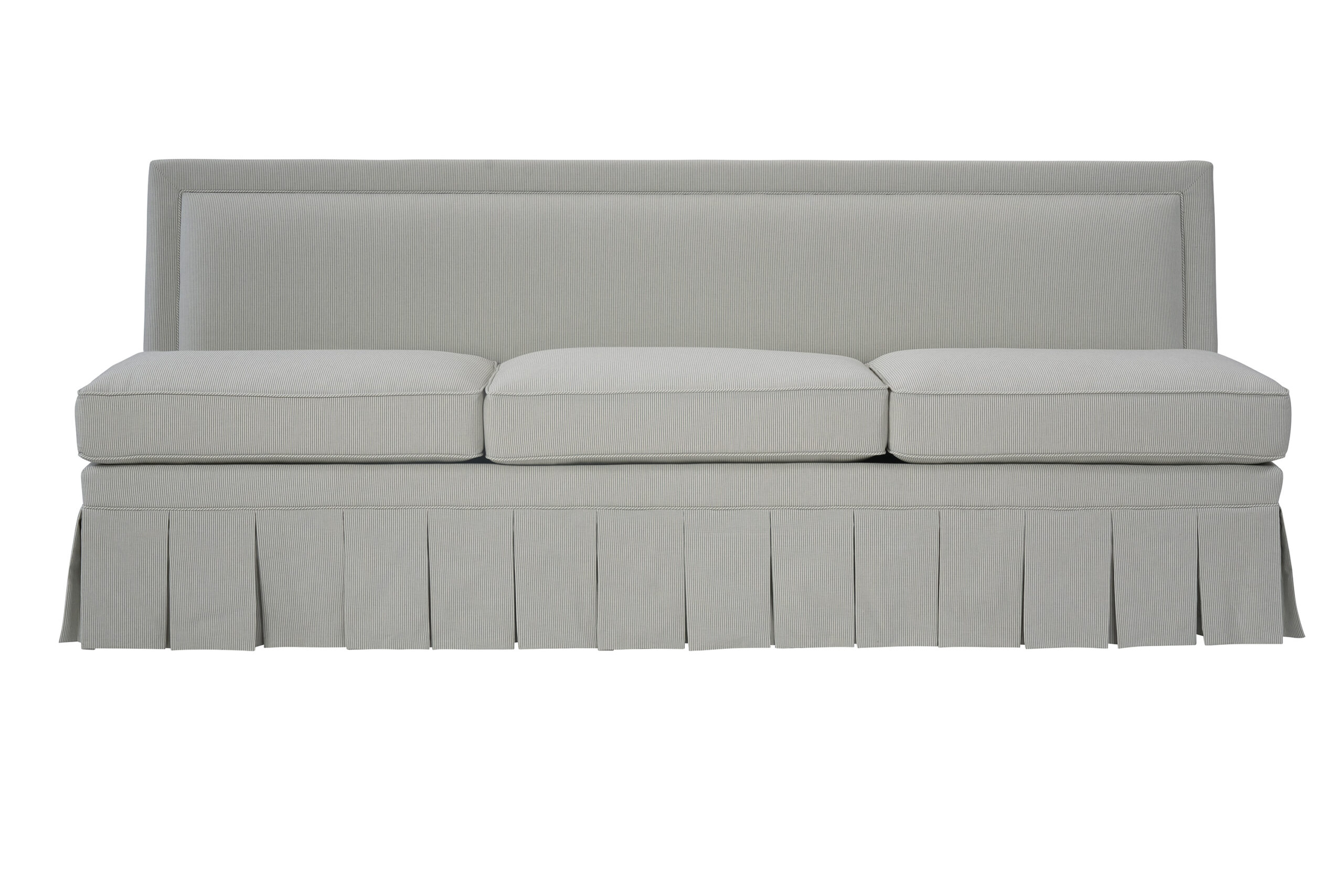 Emmeline Armless Sofa - Kick Pleat Skirt Standard
